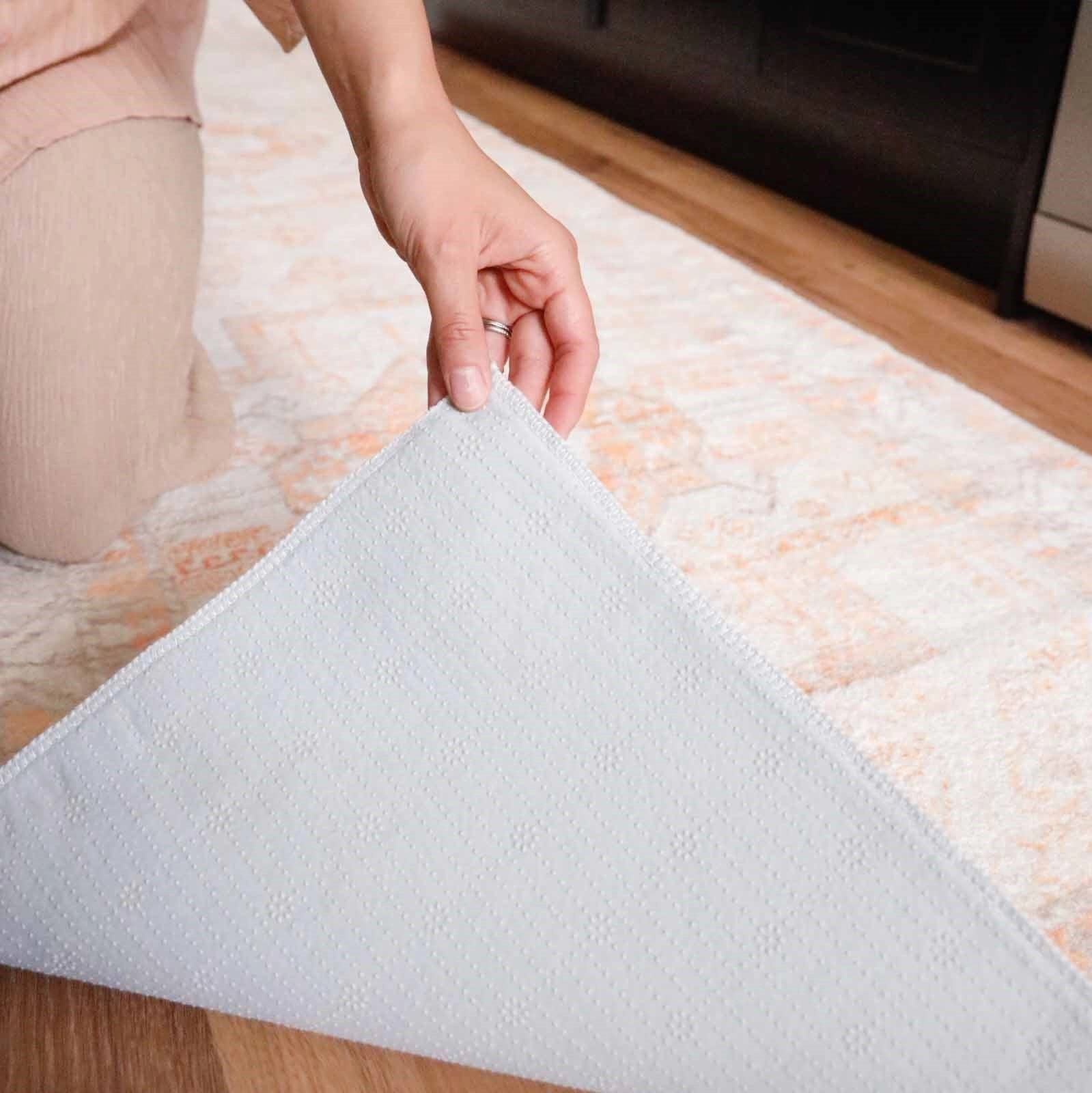 Natalya Orange Washable Runner Rug *NO RETURNS UNLESS FAULTY