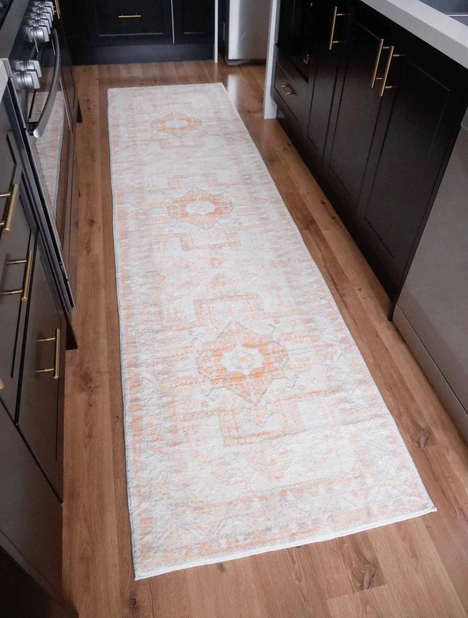Natalya Orange Washable Runner Rug *NO RETURNS UNLESS FAULTY