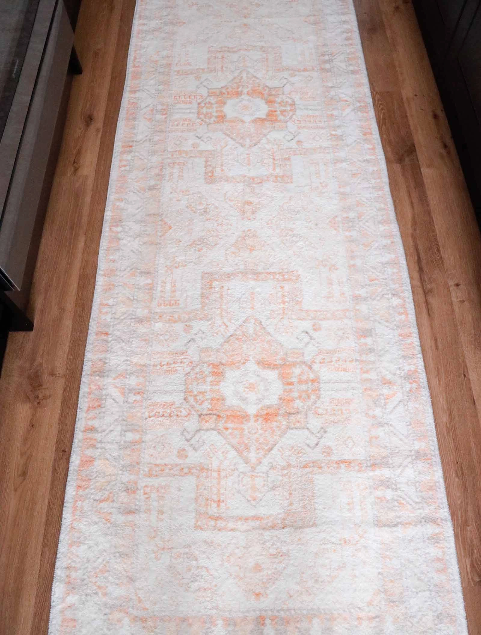 Natalya Orange Washable Runner Rug *NO RETURNS UNLESS FAULTY