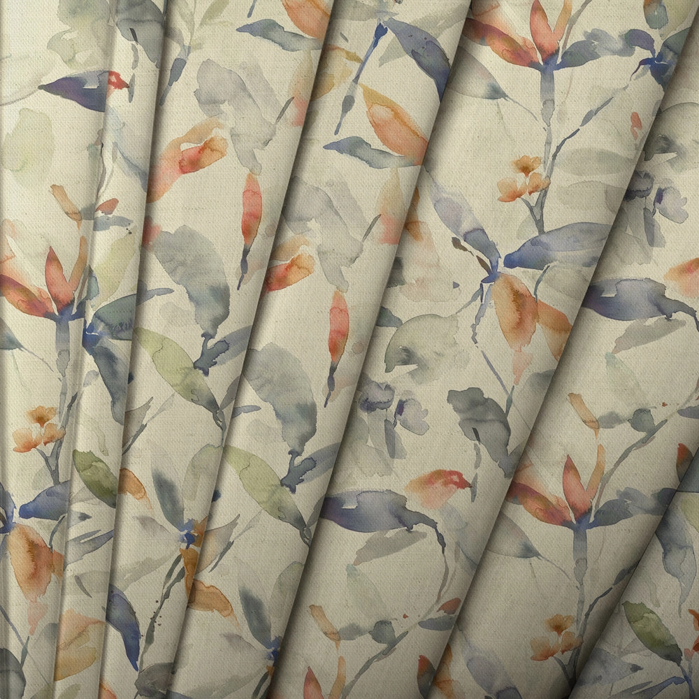 Naura Printed Cotton Made to Measure Roman Blinds Clementine Natural