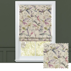 Naura Printed Cotton Made to Measure Roman Blinds Fig Naturalbedding sets ,throw blankets 