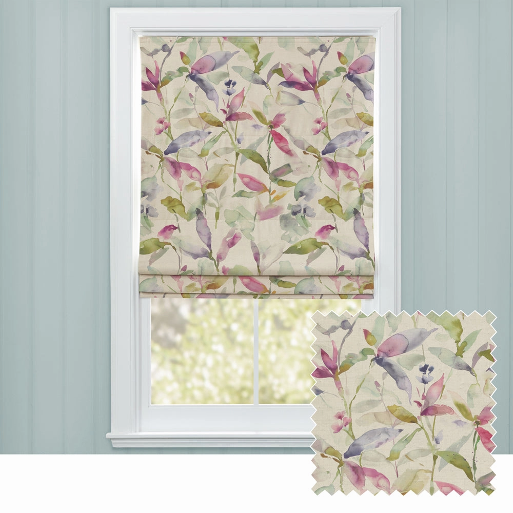 Naura Printed Cotton Made to Measure Roman Blinds Summer Naturalbedding sets ,throw blankets 
