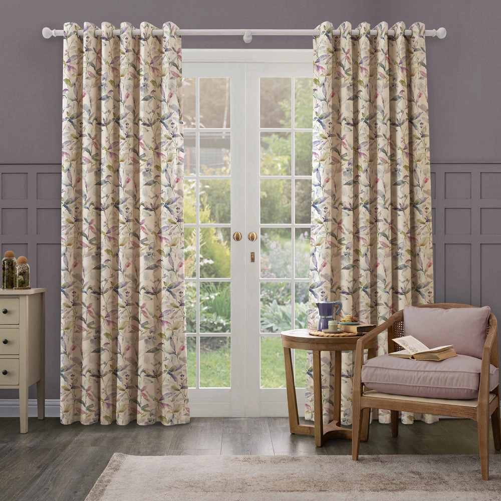 Naura Printed Made to Measure Curtains Fig Natural