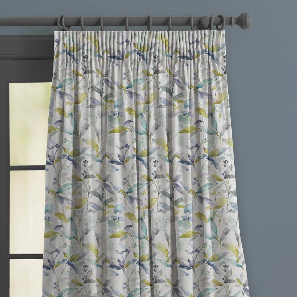 Naura Printed Made to Measure Curtains Lemon