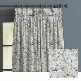 Naura Printed Made to Measure Curtains Lemonbedding sets ,throw blankets 