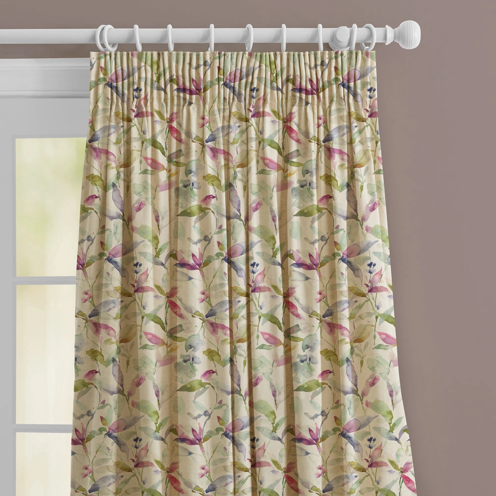 Naura Printed Made to Measure Curtains Summer Natural