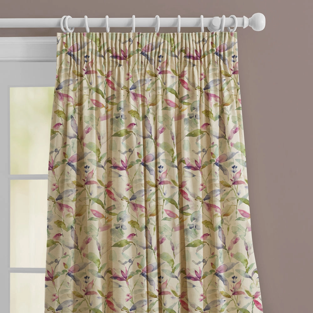 Naura Printed Made to Measure Curtains Summer Natural