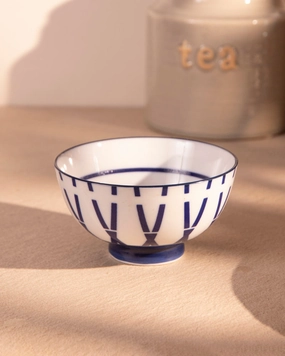 Navy Geo Bowl - Set of 4modern kitchen decor ,kitchen dinner set ,dinnerware 