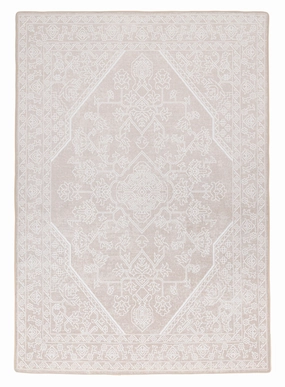 Neci Neutral Cream Plush Rollie Pollie Playmatmodern color block patchwork rug