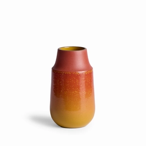Neck Vase in Zinnia and Sunflower Glossnordic minimalist vase