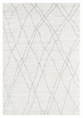 Neera Grey and Ivory Abstract Diamond Rugmodern color block patchwork rug