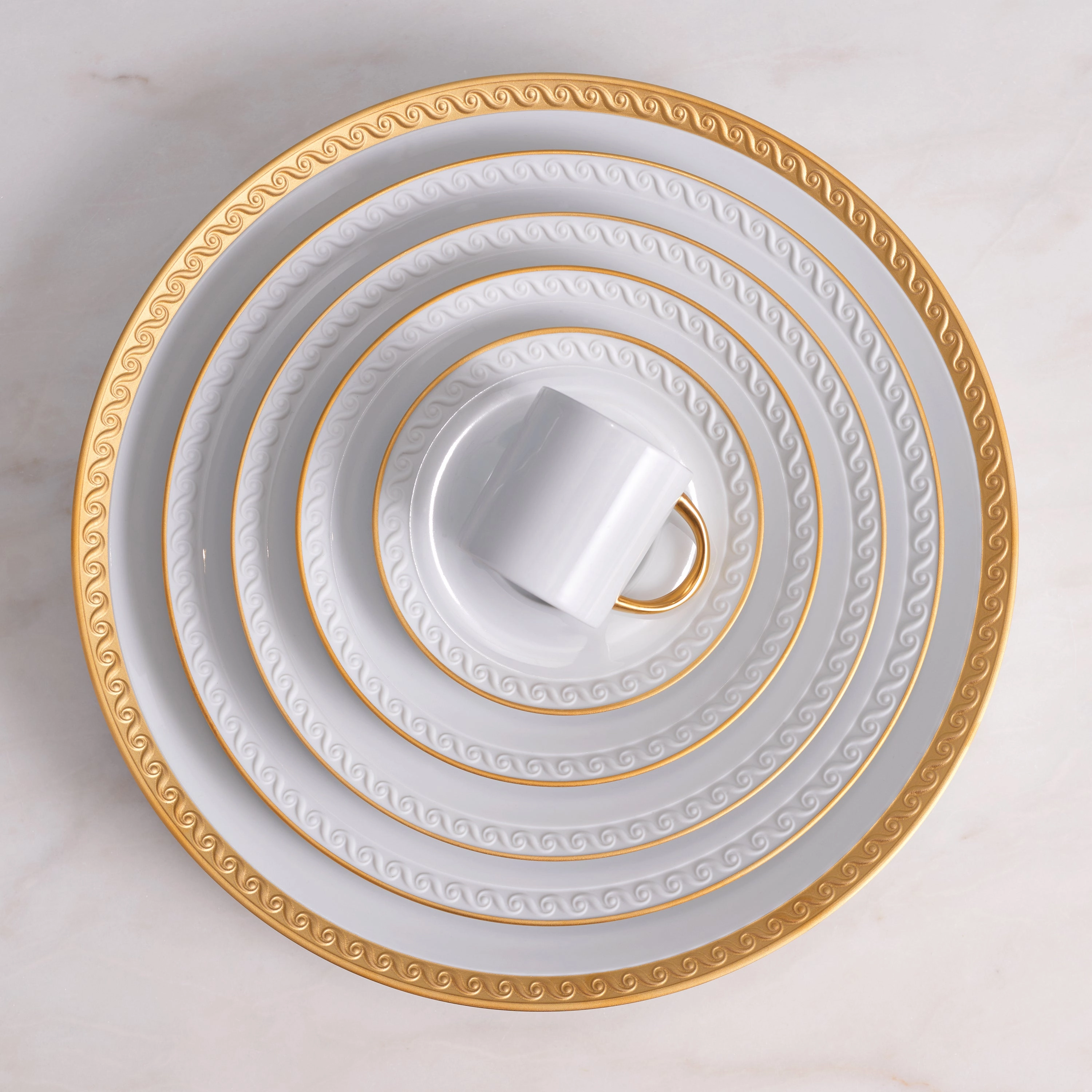 Neptune Espresso Cup   Saucer (Set of 6)