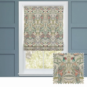 Netherton Printed Cotton Made to Measure Roman Blinds Pomegranatebedding sets ,throw blankets 