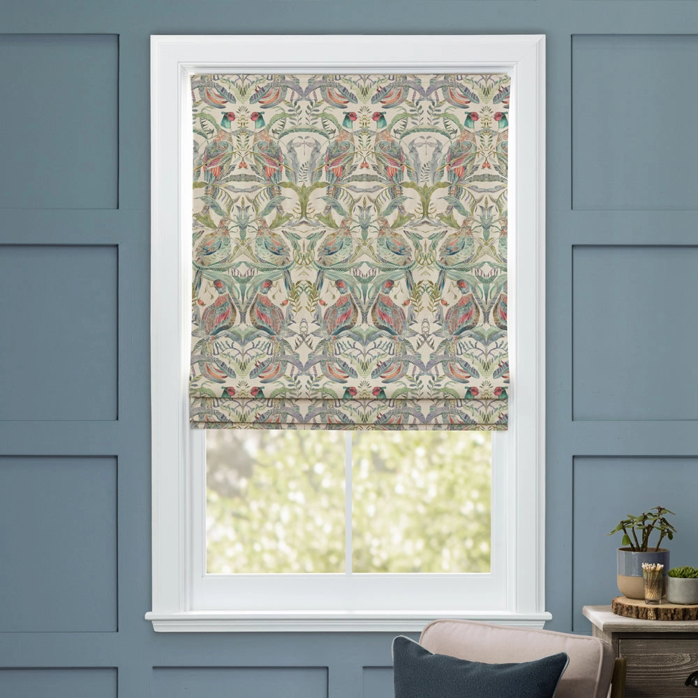 Netherton Printed Cotton Made to Measure Roman Blinds Pomegranate