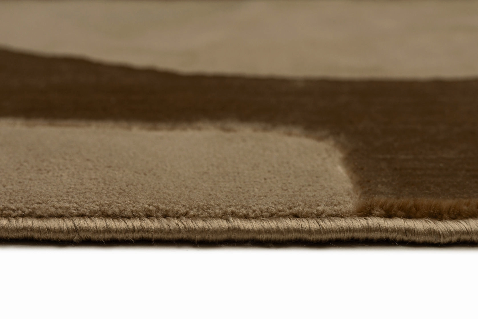 Nezar Brown Geometric Washable Rug