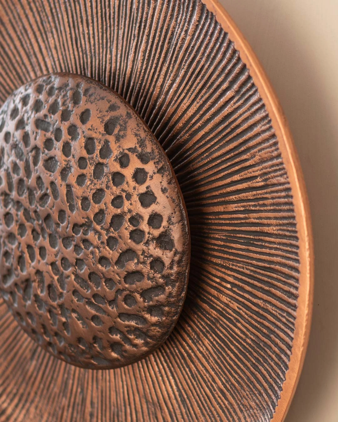 Nickel Copper Wall Light - Medium