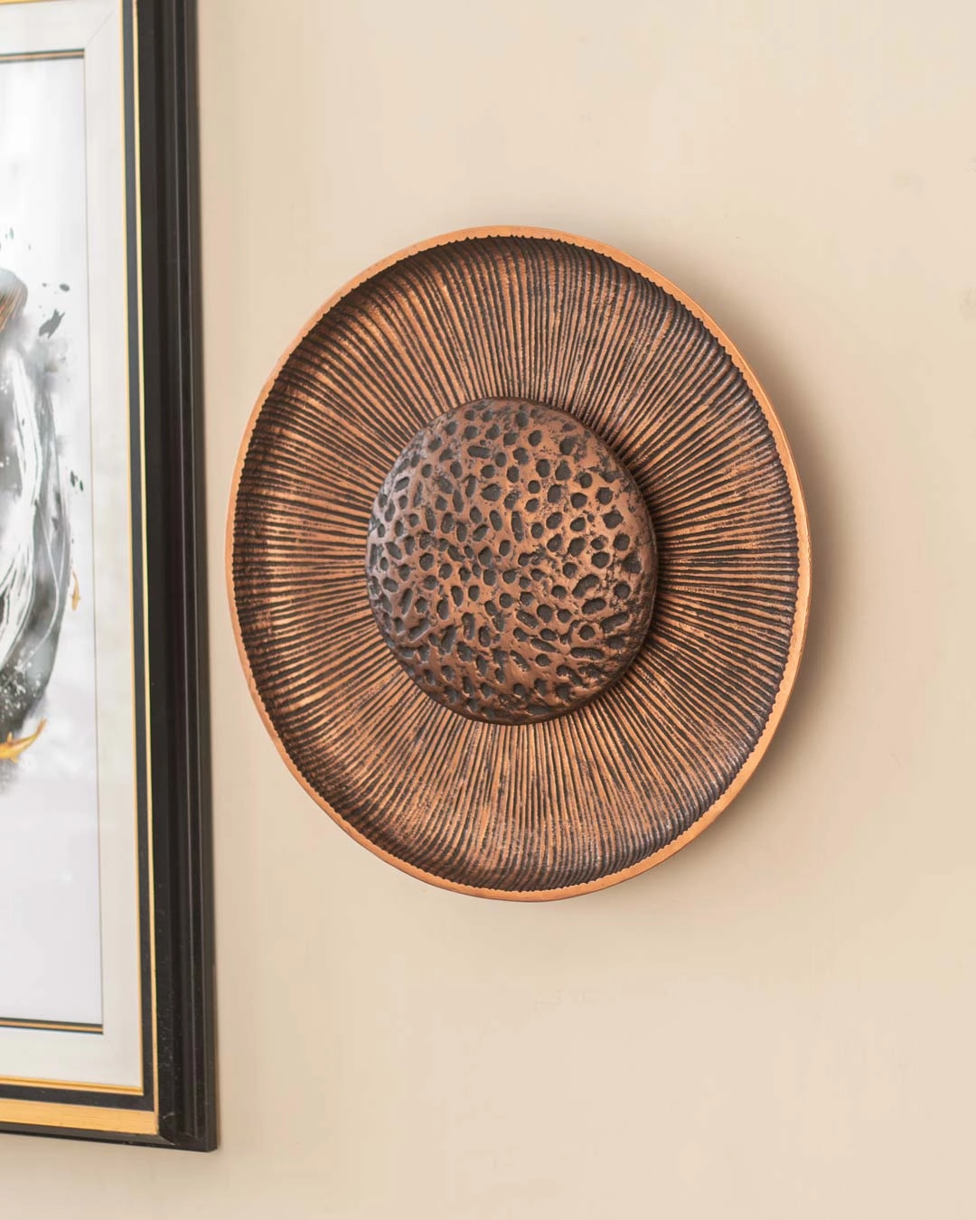 Nickel Copper Wall Light - Medium