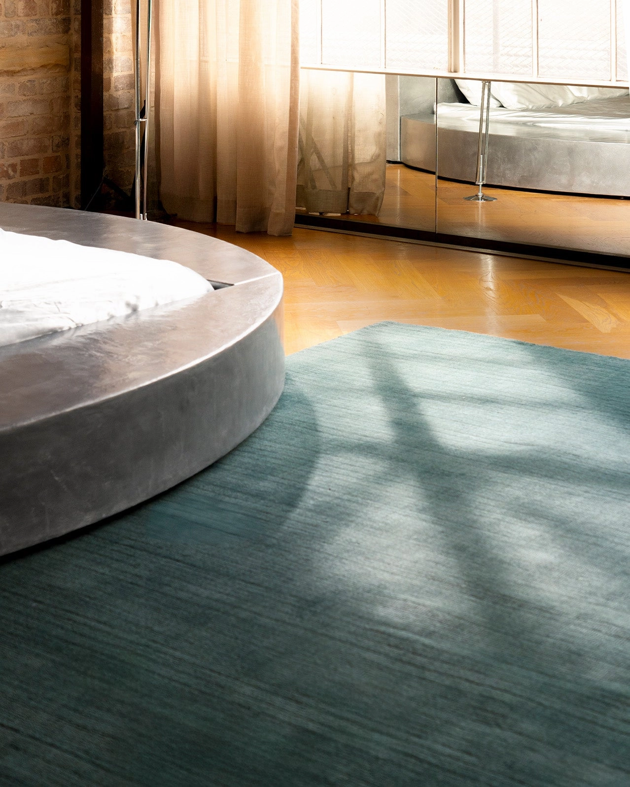Nico Turquoise Handwoven PET Rug