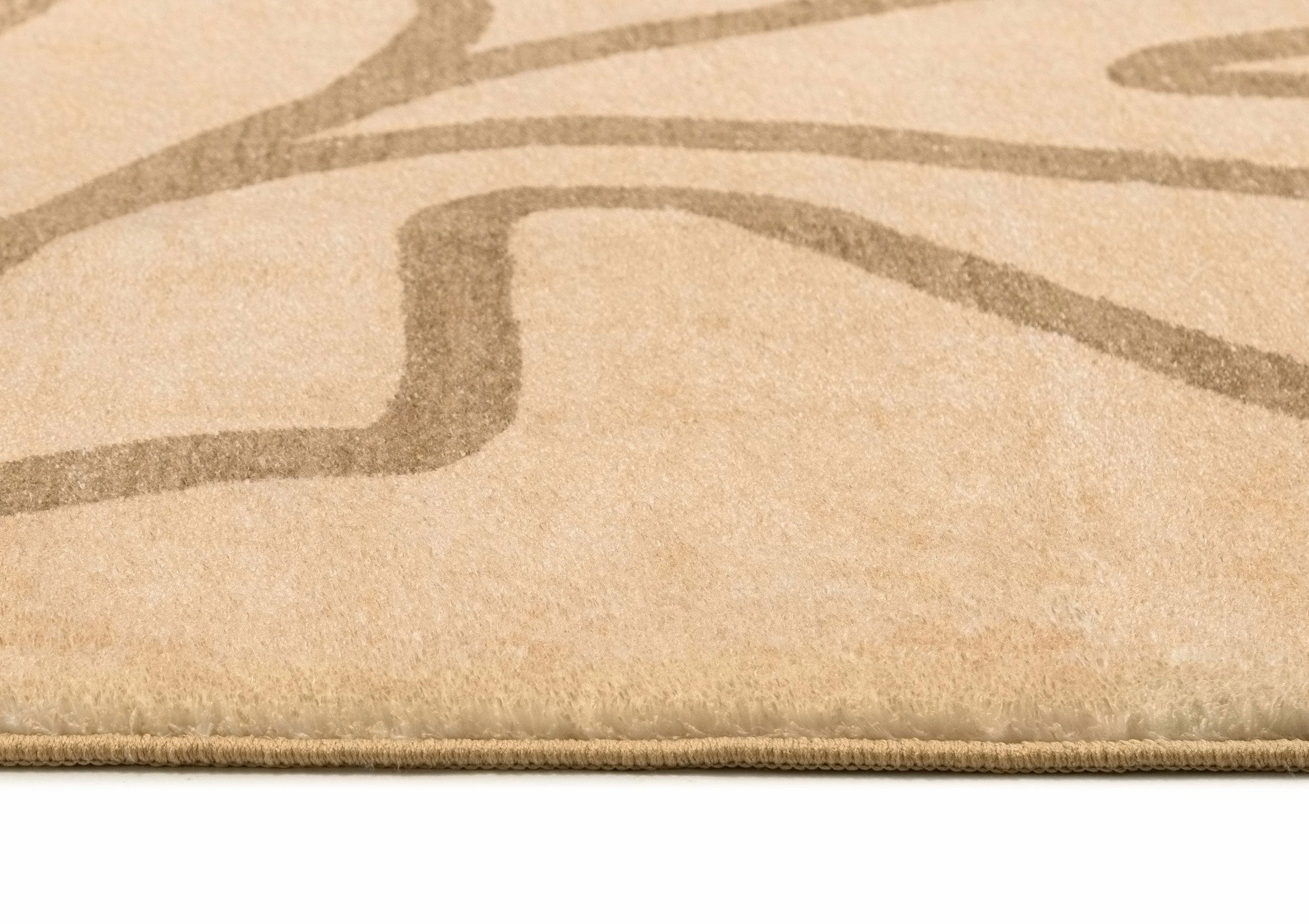 Nihal Beige Hand Drawn Washable Rug