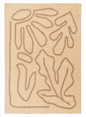 Nihal Beige Hand Drawn Washable Rugmodern color block patchwork rug