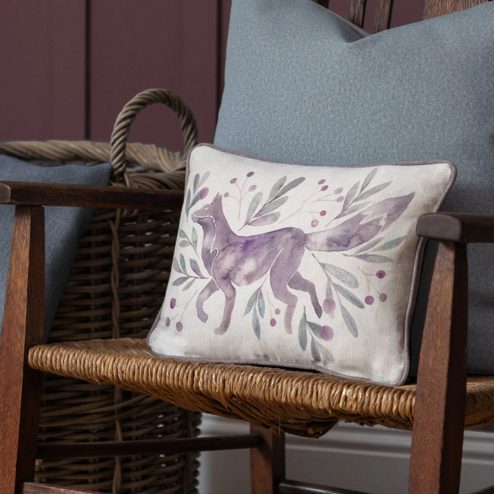 Nishiki Printed Feather Cushion Violethome decor ,wall decor 