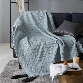 Nordic Muted Color Cotton Throw Blankethome decoration ,modern home decor 