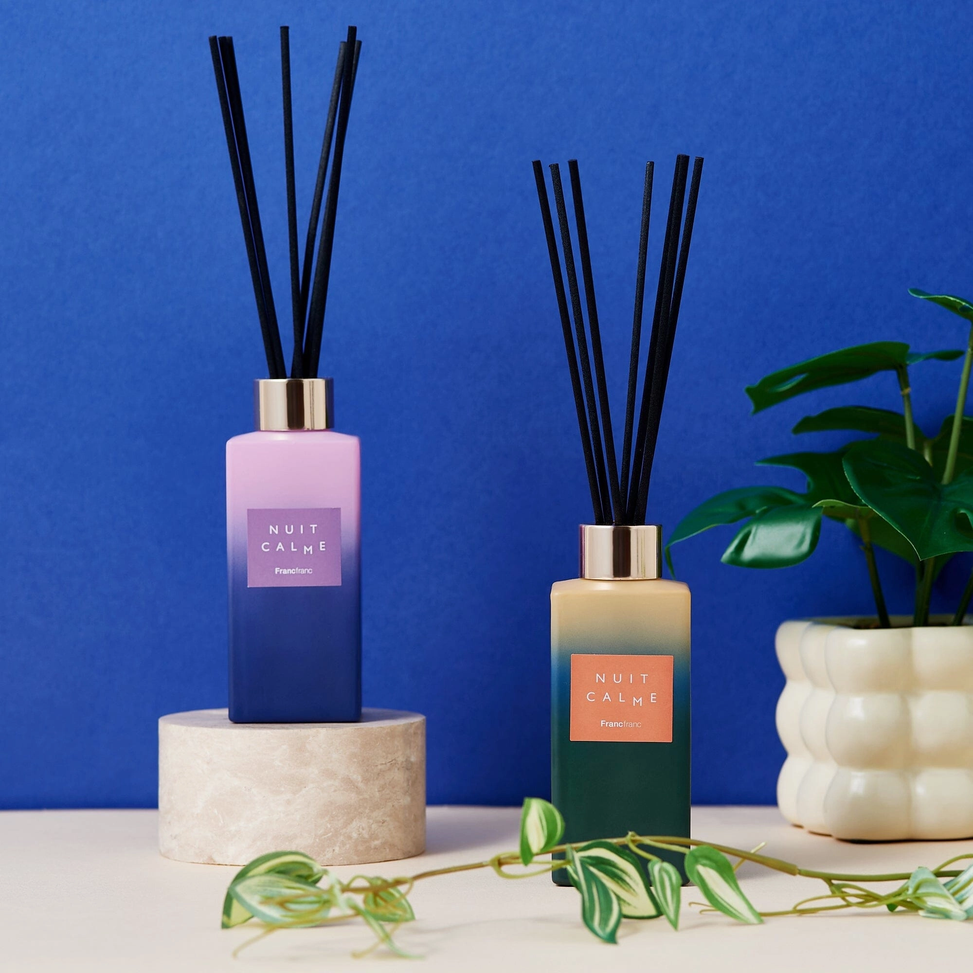 Nuit Calme Fragrance Diffuser Green (Wood & Citrus Scent)