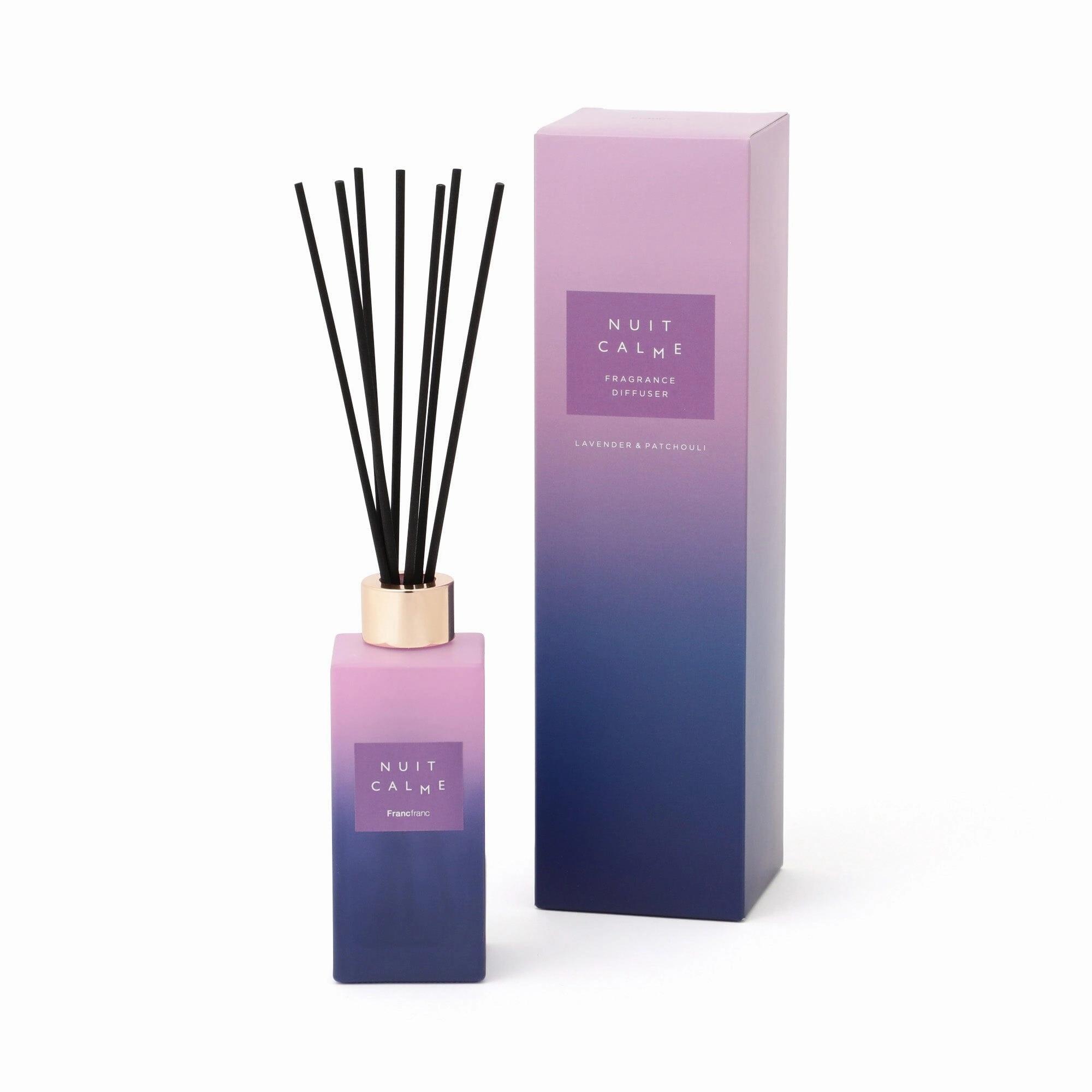 Nuit Calme Fragrance Diffuser Purple (Lavender & Patchouli Scent)decorative vase ,Modern Ceramic Vase for Home Decoration 