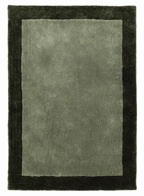 Nuria Dark Green Bordered Shag Rugmodern color block patchwork rug