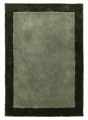 Nuria Dark Green Bordered Shag Rugmodern color block patchwork rug