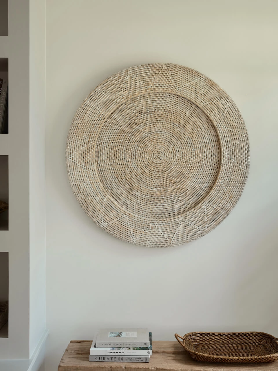 Oban White Rattan Patterned Wall Hangingnordic style wall decor