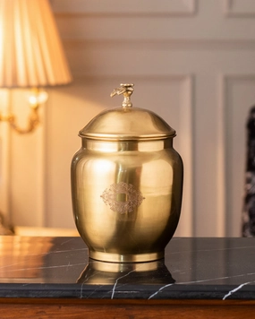 Octavian Brass Jar with Lid - Largehome decor ,wall decor 