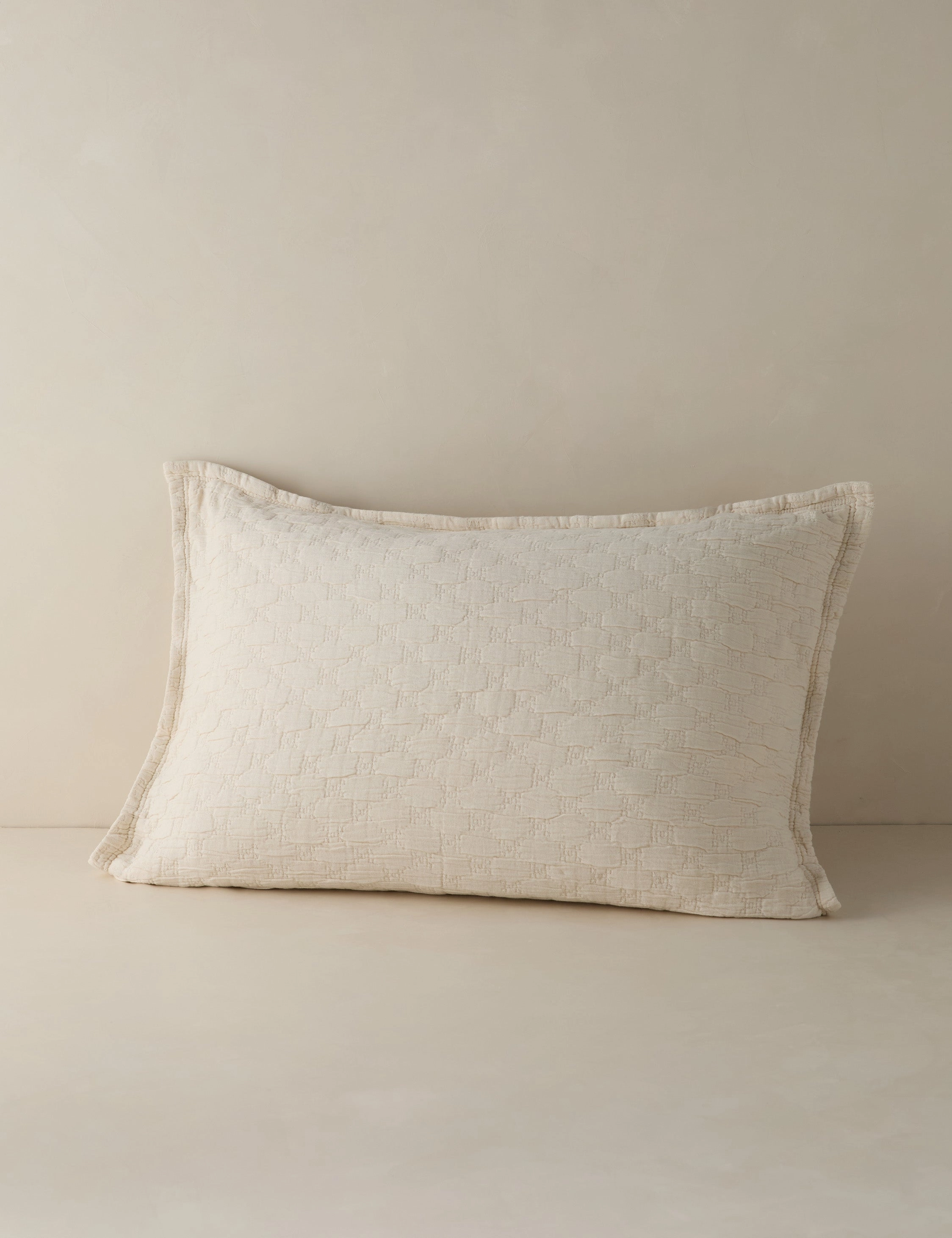 Ojai Cotton Matelass Sham by Pom Pom at Home