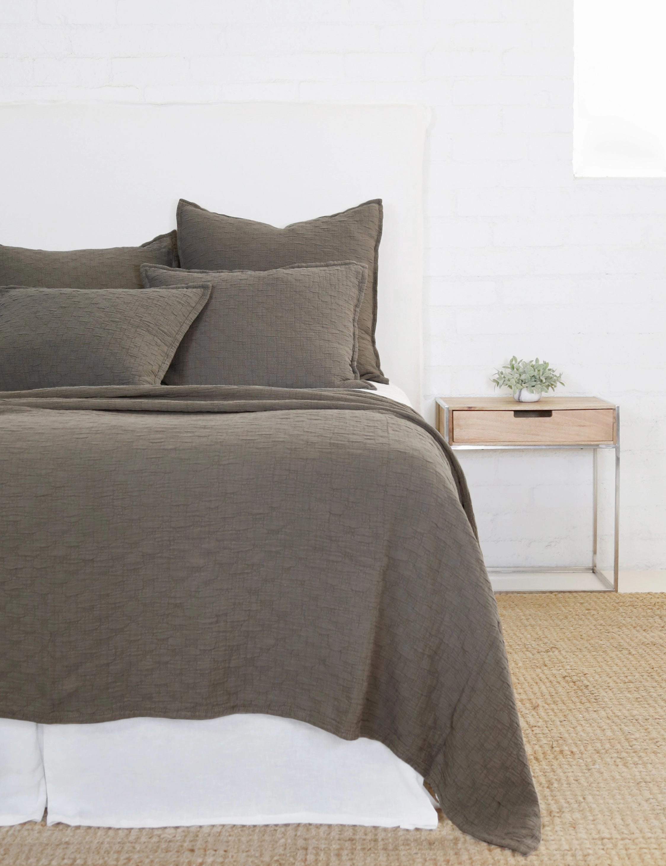 Ojai Cotton Matelasse Euro Sham by Pom Pom at Home