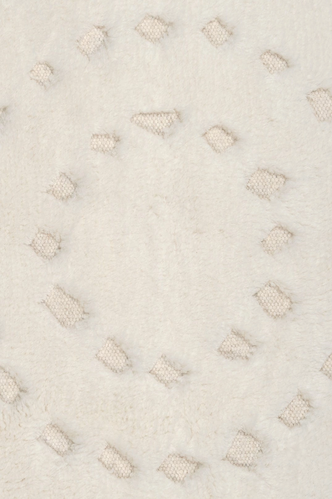 Omega Ivory Abstract Tribal Round Rug