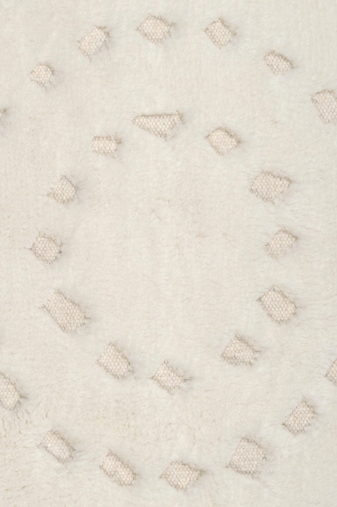 Omega Ivory Abstract Tribal Round Rug