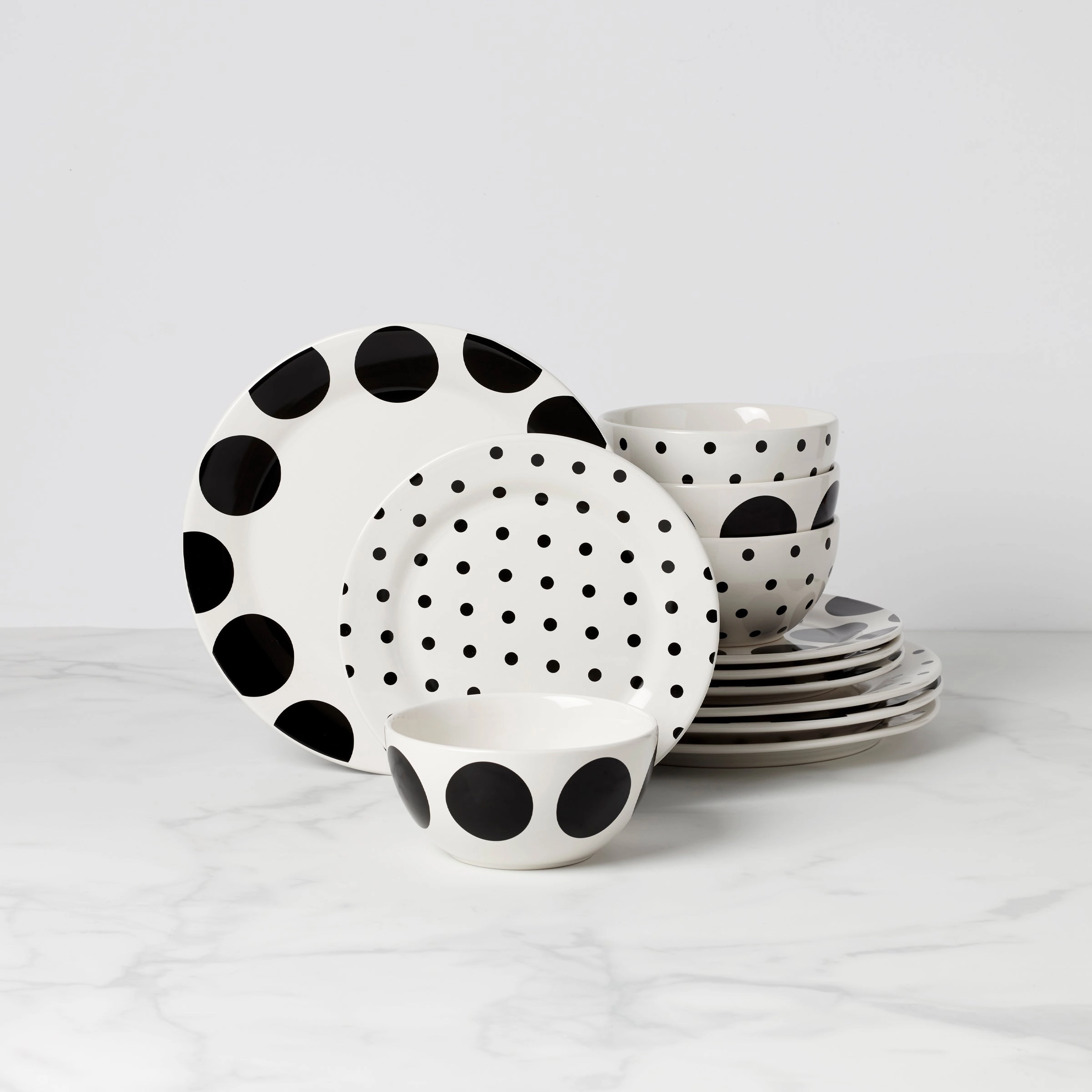 On The Dot 12-Piece Dinnerware Setmodern kitchen decor ,kitchen dinner set ,dinnerware 