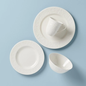 Opal Innocence Carved 4-Piece Place Settingmodern kitchen decor ,kitchen dinner set ,dinnerware 