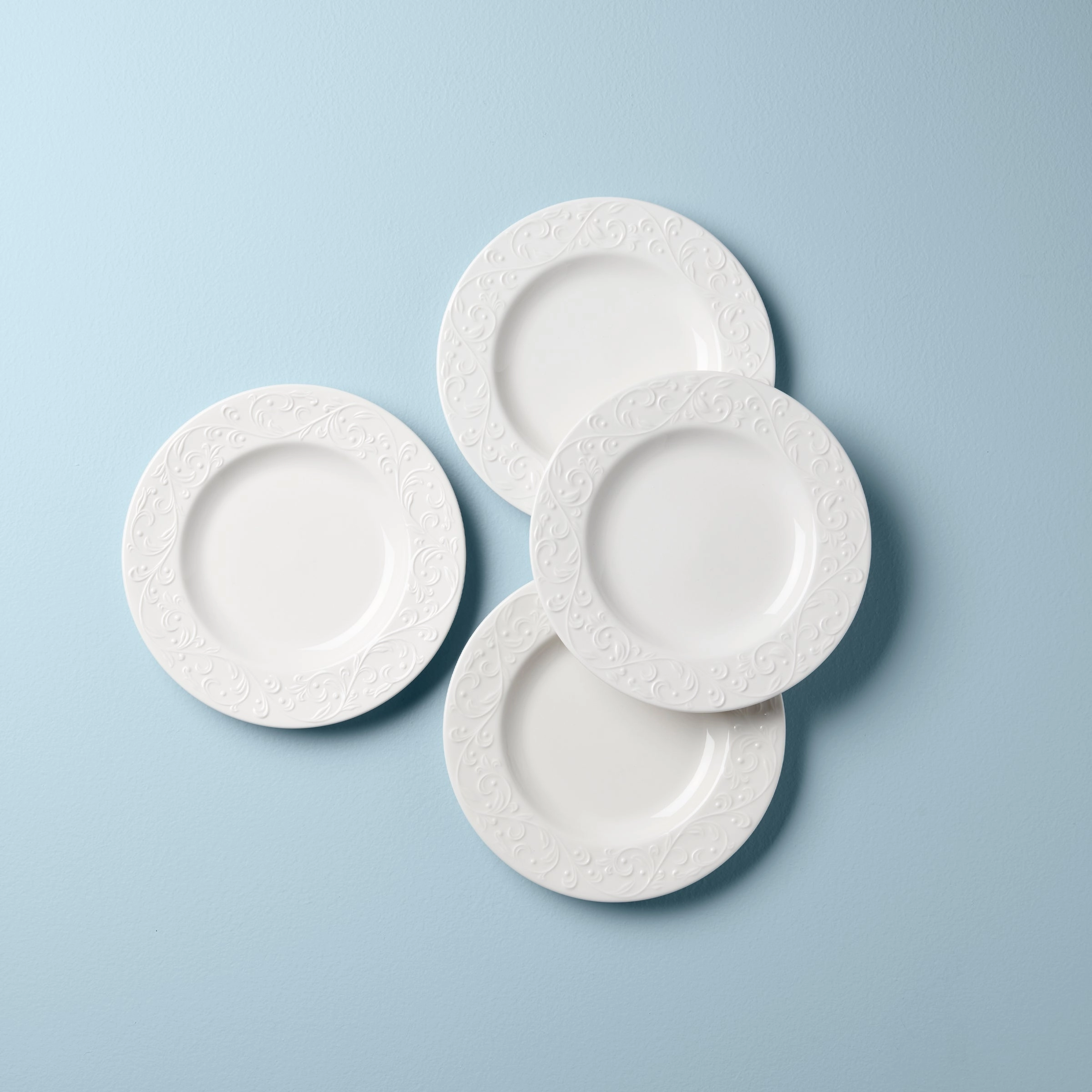 Opal Innocence Carved Accent Plates - Set of 4modern kitchen decor ,kitchen dinner set ,dinnerware 
