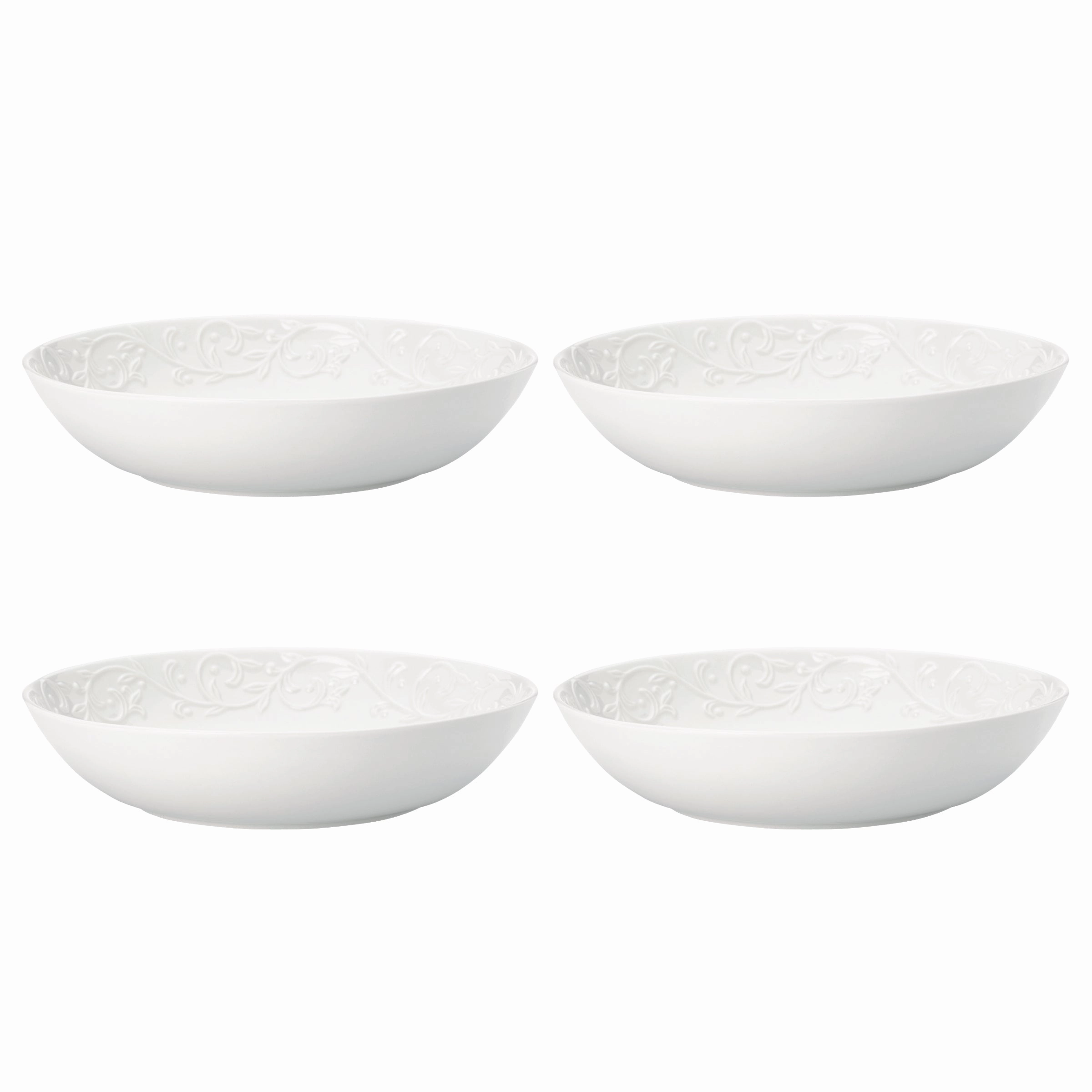 Opal Innocence Carved Pasta Bowls - Set of 4modern kitchen decor ,kitchen dinner set ,dinnerware 
