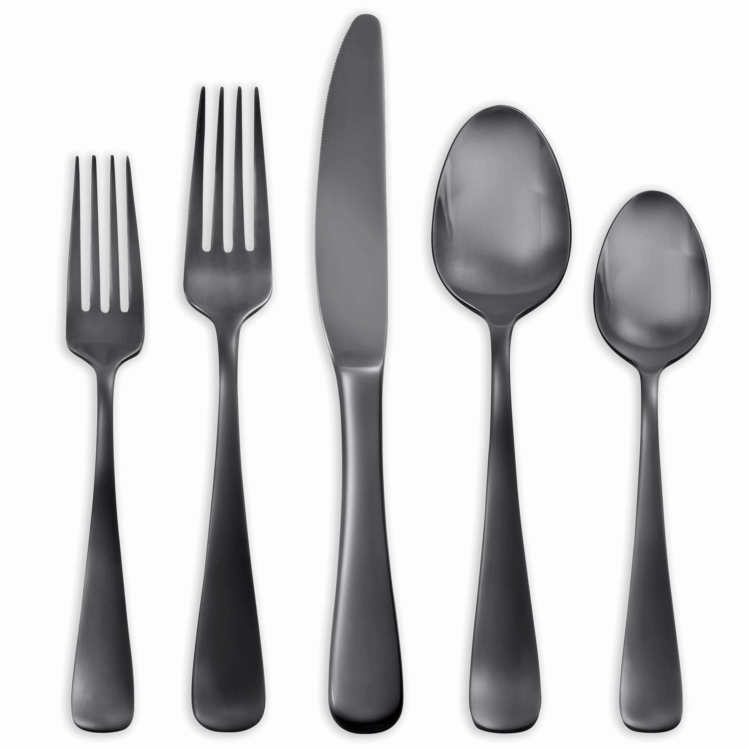 Opera Black Titanium 30 Piece Flatware Kiteco-friendly bamboo fiber tableware set 