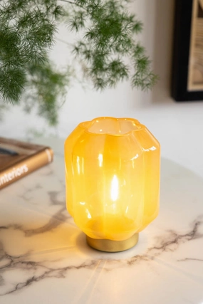 Orange & Gold Battery Powered Table Lampkids table lamp,modern table lamp