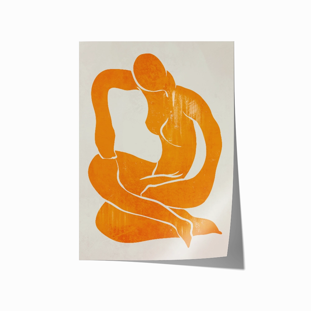 Orange Figure Print 2