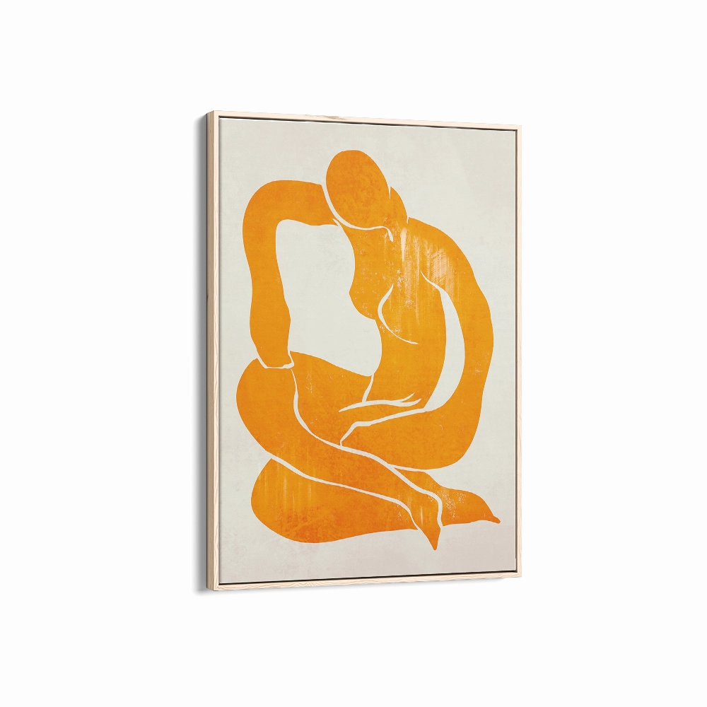 Orange Figure Print 2