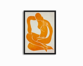 Orange Figure Print 2modern abstract painting decor