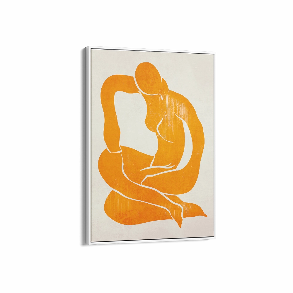 Orange Figure Print 2