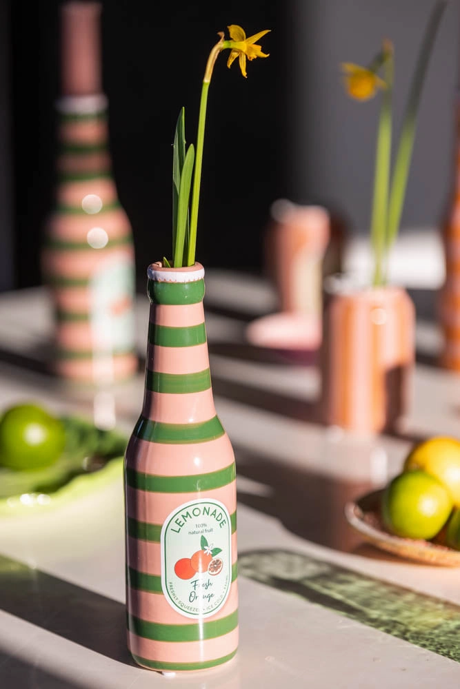 Orange Lemonade Bottle Vase
