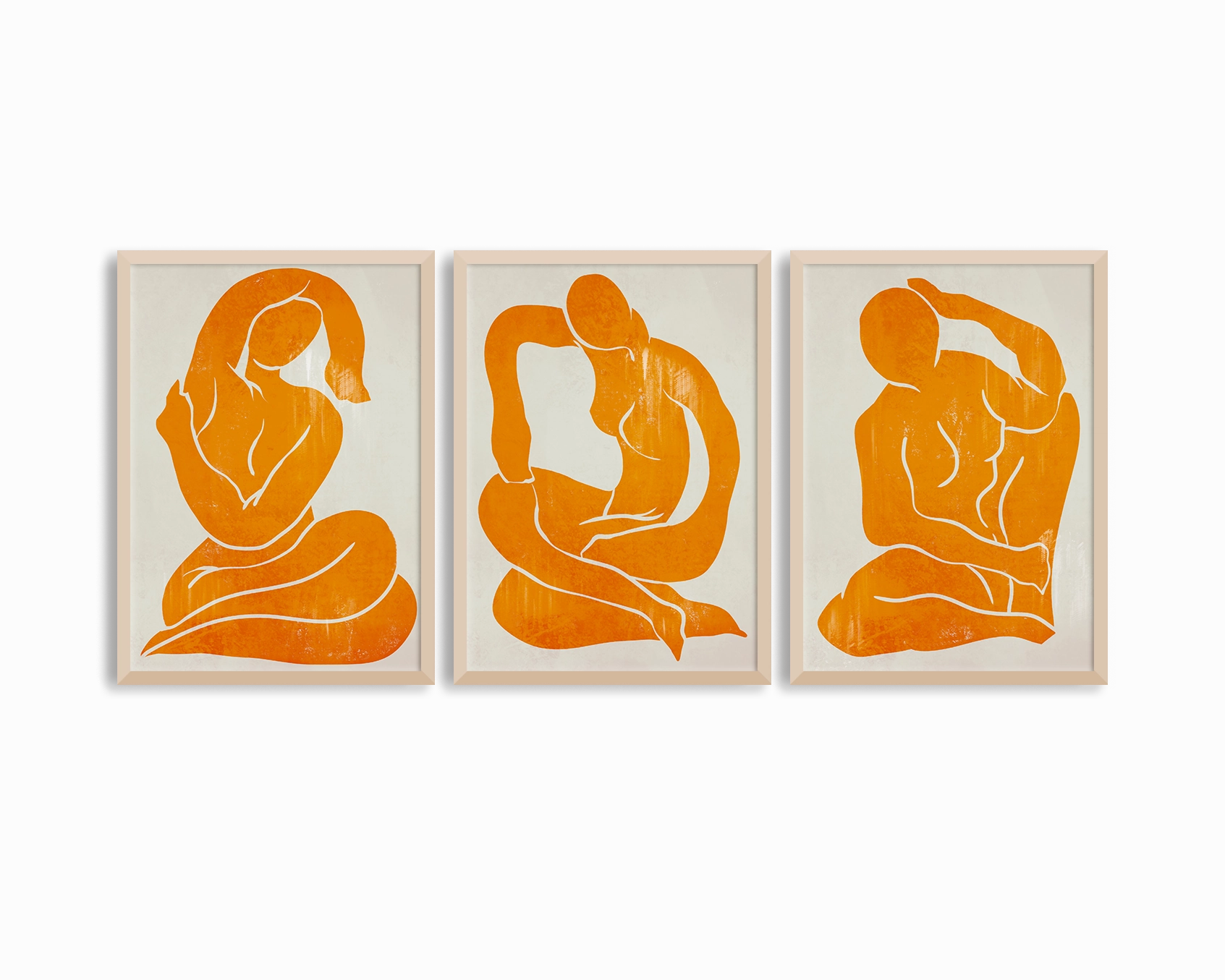 Orange Trio Set - Figure Print