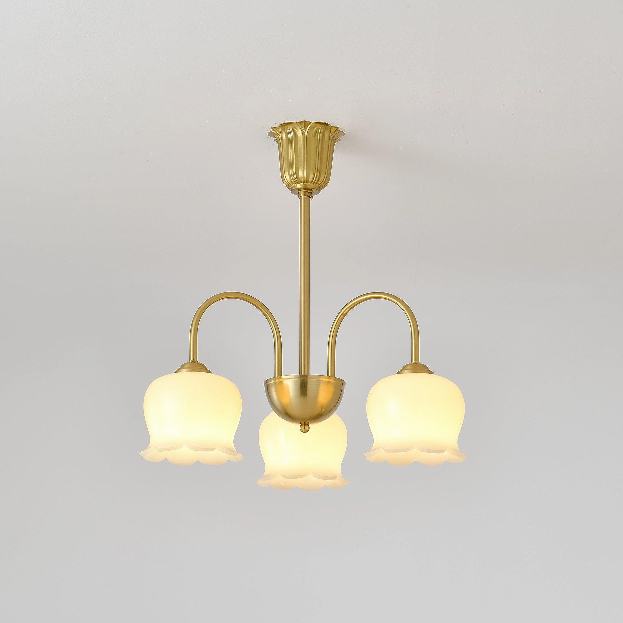 Orchids Brass Chandelier