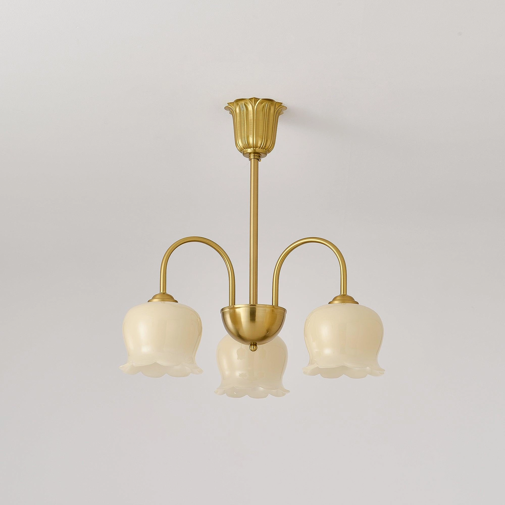 Orchids Brass Chandelier